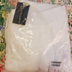 Curations creamy white wide leg trousers 1X